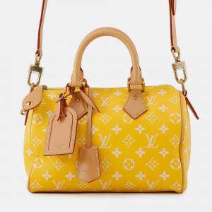 Pre Owned Louis Vuitton Speedy P9 Bandouliere Jaunemat Monogram Size 25