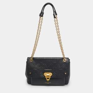 Pre Owned Louis Vuitton Black Monogram Empreinte Leather Vavin PM Bag