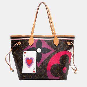 Pre Owned Louis Vuitton Brown Monogram Game On Neverfull MM