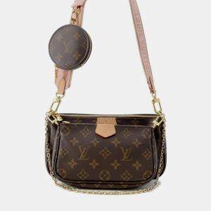 Pre Owned Louis Vuitton Brown Monogram Multi Pochette Accessoires Pouch Shoulder Bag