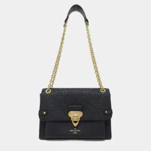 Pre Owned Louis Vuitton Black Monogram Empreinte Vavin PM Shoulder Bag