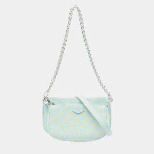 Pre Owned Louis Vuitton Multi Pochette Accessoires Blue/Yellow Monogram Empreinte Leather Shoulder Bag 