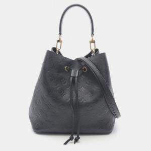 Pre Owned Louis Vuitton Neonoe Monogram Empreinte Noir Handbag In Leather Black