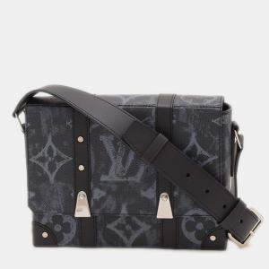 Pre Owned Louis Vuitton Black Monogram Pastel Trunk Messenger Pm Bag