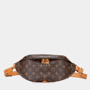 Pre Owned Louis Vuitton Monogram Bum Bag Body Waist Brown Pvc Leather