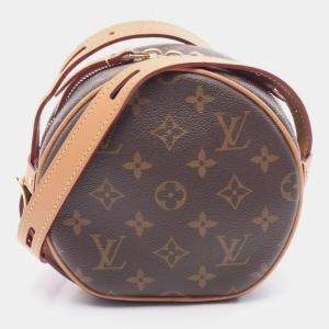 Pre Owned Louis Vuitton Boite Chapeau Souple Pm Shoulder Bag In Coated Canvas And Leather With Monogram Design Brown
