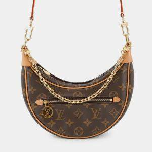 Pre Owned Louis Vuitton Brown Monogram Loop Shoulder Bag