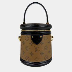 Pre Owned Louis Vuitton Handbag Shoulder Bag Monogram Reverse Cannes Brown