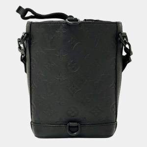 Pre Owned Louis Vuitton Monogram Shadow Shoulder Bag In Empreinte Nylon Noe Swing Noir Bucket
