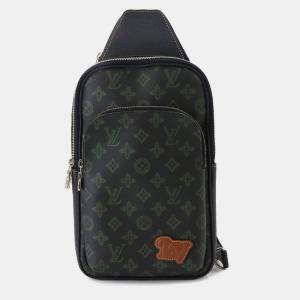 Pre Owned Louis Vuitton Lv Fall Monogram Record Avenue Sling Bag Rfid Body Bag