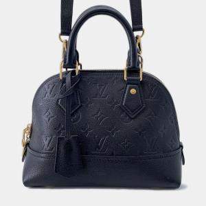 Pre Owned Louis Vuitton Monogram Empreinte Neo Alma Bb Handbag Black