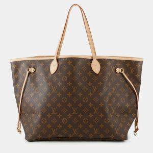 Pre Owned Louis Vuitton Tote Bag Monogram Neverfull Gm