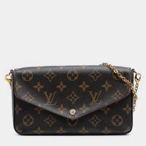 Pre Owned Louis Vuitton Brown Monogram Pochette Felicie