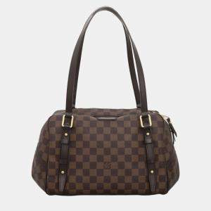 Pre Owned Damier Ebene Rivington GM Shoulder Bag