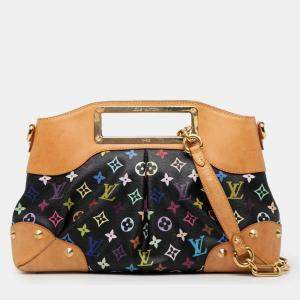 Pre Owned Louis Vuitton Black Monogram Multicolore Judy MM