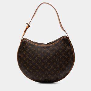 Pre Owned Louis Vuitton Brown Monogram Croissant GM