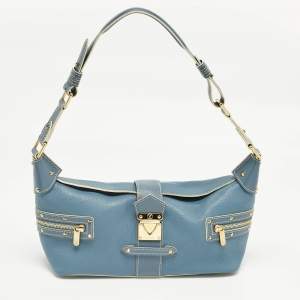 Pre Owned Louis Vuitton Blue Suhali Leather L'Impetueux Bag