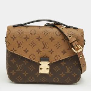 Pre Owned Louis Vuitton Monogram Canvas Pochette Metis Bag