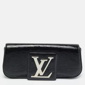 Pre Owned Louis Vuitton Black Electric Epi Leather Sobe Clutch