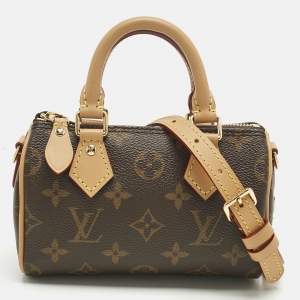 Pre Owned Louis Vuitton Monogram Canvas Nano Speedy Bag