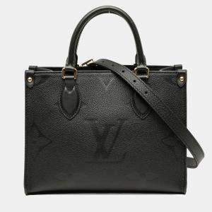 Pre Owned Louis Vuitton Black Monogram Empreinte Onthego PM