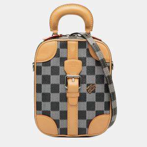 Pre Owned Louis Vuitton Grey Damier Colors Valisette Verticale