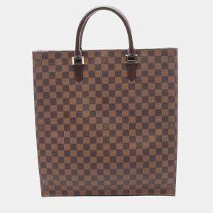 Pre Owned Louis Vuitton Brown Damier Ebene Sac Plat