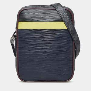 Pre Owned Louis Vuitton Black Epi Damier Graphite Danube Slim
