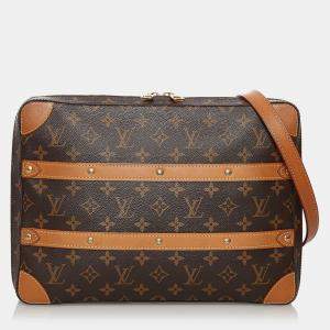 Pre Owned Louis Vuitton Brown Monogram Soft Trunk Messenger 