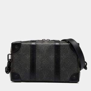 Pre Owned Louis Vuitton Black Monogram Eclipse Soft Trunk Wallet Crossbody