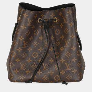 Pre Owned Louis Vuitton Black/Brown Monogram Canvas Neonoe MM