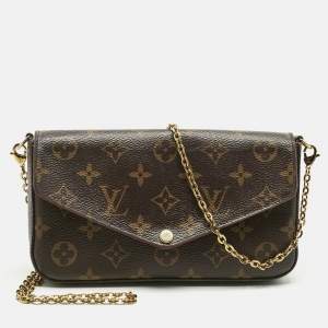Pre Owned Louis Vuitton Monogram Canvas Pochette Felicie Bag