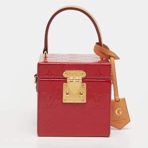 Pre Owned Louis Vuitton Cerise Monogram Vernis Bleecker Box Bag