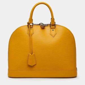 Pre Owned Louis Vuitton Yellow Epi Alma MM