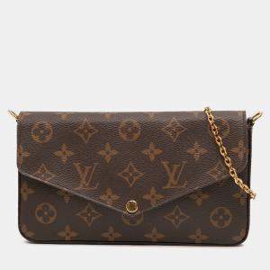 Pre Owned Louis Vuitton Brown Monogram Pochette Felicie