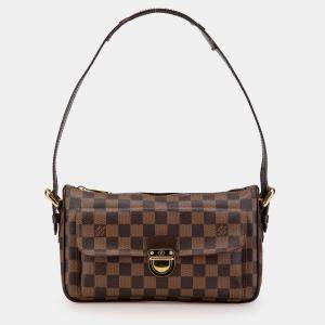 Pre Owned Louis Vuitton Brown Damier Ebene Ravello GM