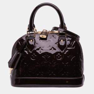 Pre Owned Louis Vuitton Purple Monogram Vernis Alma BB