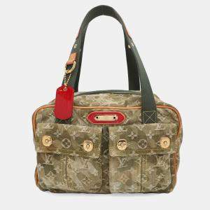 Pre Owned Louis Vuitton Monogrammed Denim Jasmine Handbag