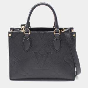 Pre Owned Louis Vuitton OnTheGo Black  Monogram Empreinte PM Handbag