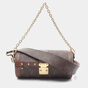 Pre Owned Louis Vuitton Papillon Trunk Monogram Shoulder Bag  Coated Canvas And Leather    Brown