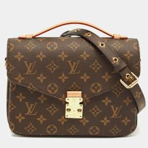Pre Owned Louis Vuitton Monogram Canvas Pochette Metis Bag