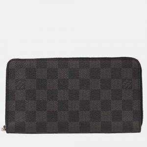 Pre Owned Louis Vuitton Damier Graphite Zippy Organizer Wallet