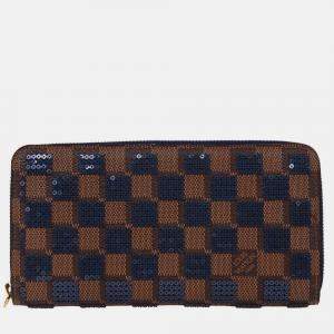 Pre Owned Louis Vuitton Blue Damier Payette Zippy Wallet