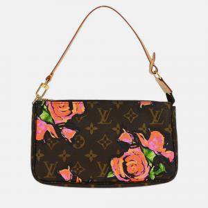 Pre Owned Louis Vuitton Monogram Rose Pochette Accessoires Handbag