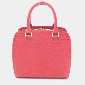 Pre Owned Louis Vuitton Pont Neuf Red Epi Leather Satchel Bag