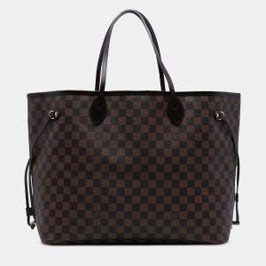 Pre Owned Louis Vuitton Brown Damier Ebene Neverfull GM
