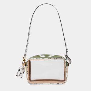 Pre Owned Louis Vuitton Green Monogram Giant Jungle Beach Pouch