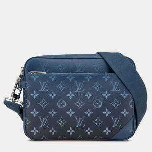 Pre Owned Louis Vuitton Blue Monogram Gradient Trio Messenger