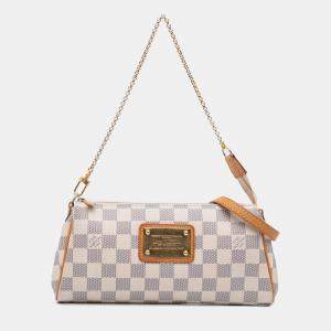 Pre Owned Louis Vuitton White Damier Azur Eva