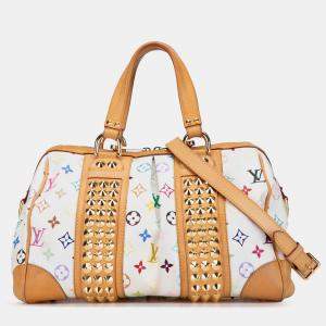 Pre Owned Louis Vuitton White Monogram Multicolore Courtney MM